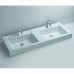ADM Glossy White Stone Resin Sink DW-141 - B016YTC9QI